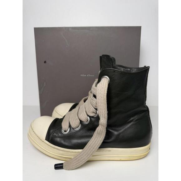 Rick Owens Mainline Jumbo Lace High Top Dark Brown SZ 46